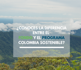Somos un Fondo y un Programa con el mismo objetivo: ¡construir una Colombia Sostenible!